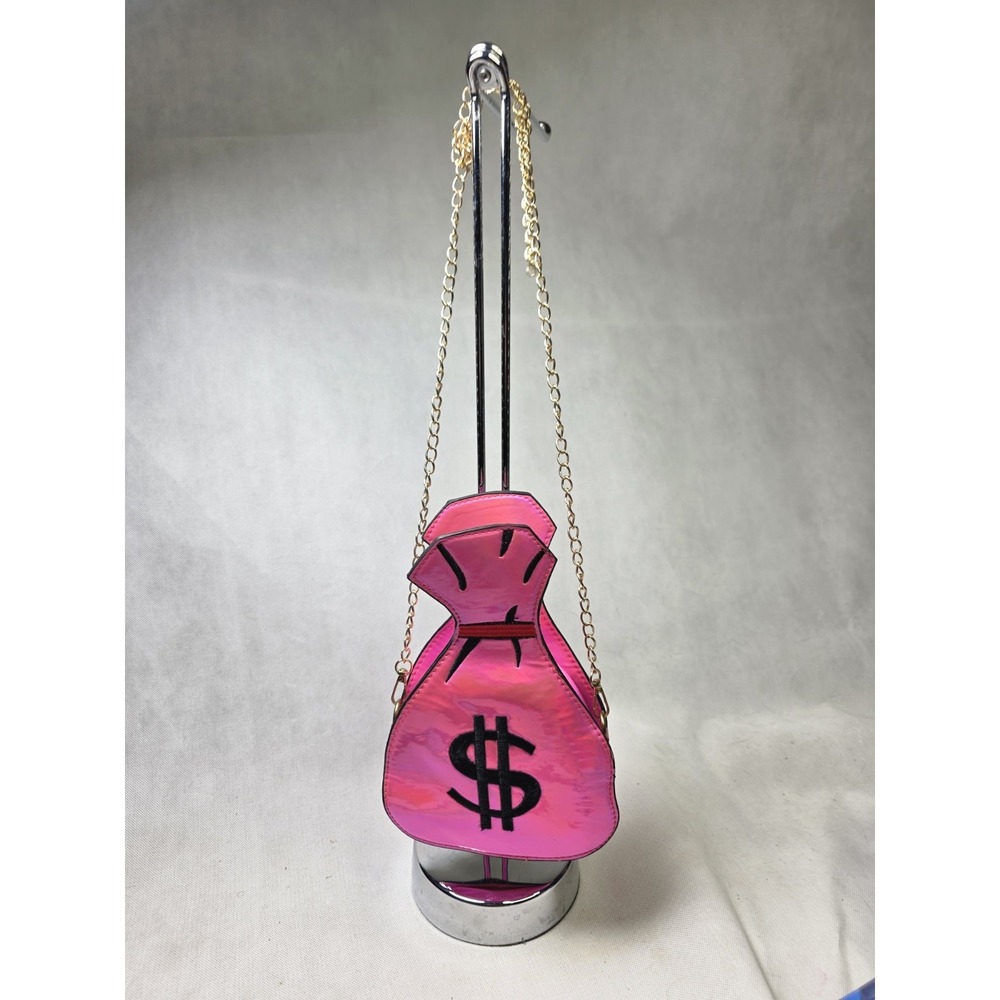 MONEY BAG PURSE 💰 💰 💰 Zip Closure Novelty gold Chain/strap. Fun